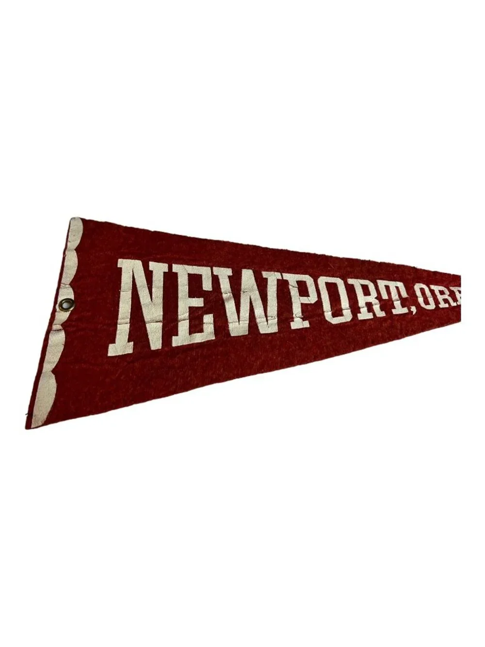 Vintage Newport Oregon cloth pennant